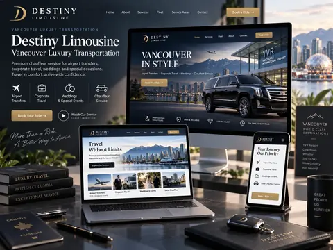 Destiny Limousine website design case study