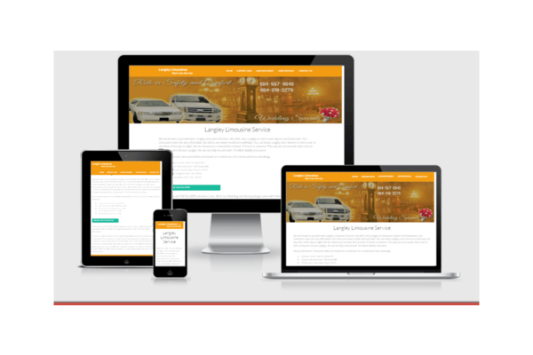 Responsive website design shown on multiple devices